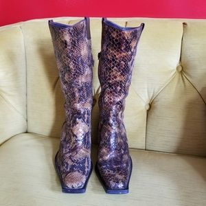 Me Too snakeskin cowboy boots